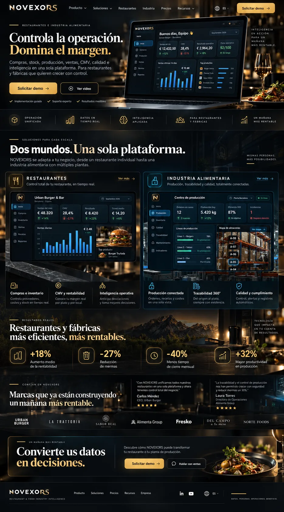 Vista real de NOVEXORS